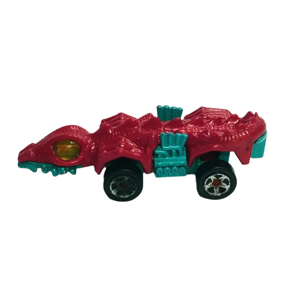 Hot Wheels Crocodile Car Red Blue Alligator Vehicle Mattel Diecast Collectible